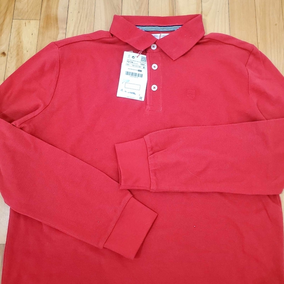 Zara Boys Collection Woven Pique Polo Shirt Boy - Picture 3 of 7